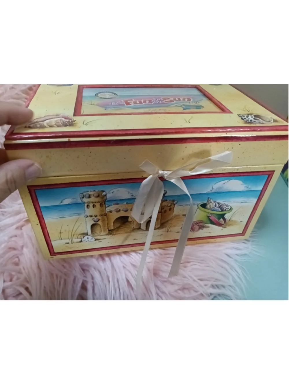 Cherished Teddies Wilma Beach Photo Box 2008 Welcome Club Bear On Beach Extras
